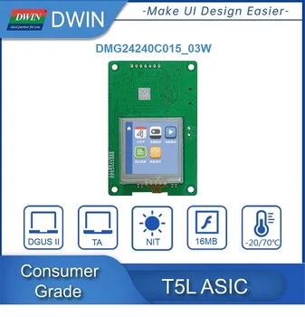 Интелигентен LCD дисплей DWIN с диагонал 1,54 инча, резолюция HMI 240 * 240, се свързва към модула Mega Nano LCM DMG24240C015_03W