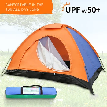 Двойна Однослойная Двойка Палатка Открит Ultralight Къмпинг Непромокаемая UV Палатка Туризъм Трекинг 1-2 Човека Палатки Открит Къмпинг