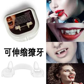 Vampirish протези прибиращи зъби Хелоуин тиранти автоматично зъбни играчки подпори за стесняване на зъбите