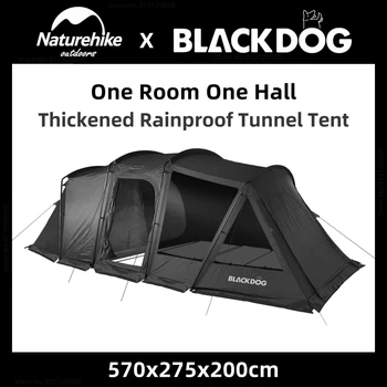 Naturehike-Blackdog Открит Тунел Палатка на Къмпинг 1 Стая 1 Стая Палатка на Къмпинг оборудване Удебеляване на Непромокаемая Версия на ПУ Туристическа Палатка