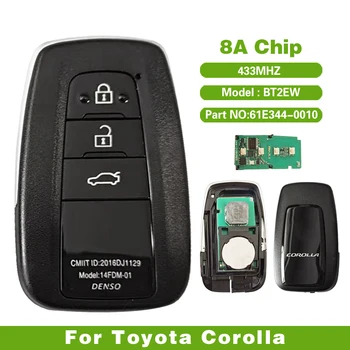 CN007125 Подмяна на 3 Бутона Смарт ключ За Toyota Corolla 433 Mhz Подходящ за модели BT2EW Номер заплата 61E344-0010