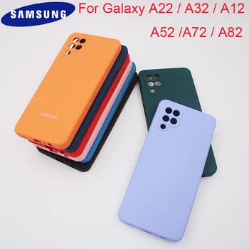 За Samsung Galaxy A52 A72 Калъф A22 A32 a22 a32 4G 5G A12 A82 Калъф От Течен Силикон устойчив на удари Броня Задна Защитен Калъф За вашия Телефон