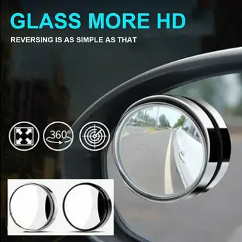 2 елемента 360-градусное Кръгло Въртящо се Огледало За Слепи Зони за Обратно виждане на Автомобила, Аксесоари за Огледалото за Обратно виждане, Голяма Визия За Вътрешен Външен