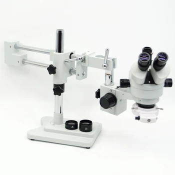 Микроскоп FYSCOPE 3.5 X-90X Microscopio 50/50 с разделен фокусно разстояние с Двойна стрелка, Тринокулярный стереоскопичен увеличение на микроскопа