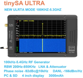 Най-новият ръчно изработени миниатюрни анализатор на спектъра tinySA ULTRA 100k-5,3 Ghz с батерия + 4 