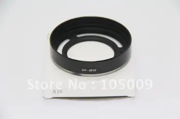 LH-X10-Метална сенник за обектив Обектив 52 мм Метална Преходни Пръстен на Филтър За fuji Fujifilm FinePix X10, x20 x30 помещение черен, сребрист цвят