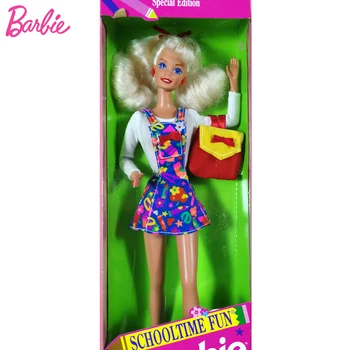 Оригиналната Барби Образование Веселие 1994 Модно Рокля на Блондинката 90-те Ретро 1/6 Кукли за Момичета детски Играчки Колекционерско Издание Juguetes