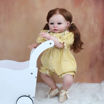 65 СМ 3D-Боя за Кожа Мека Силиконова Възстановената Момиче Кукла 26 Инча Тъканта, Играчка За Тялото Реалистична Голяма Дебела Принцеса С Дълги Коси За Деца