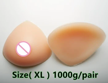 1000 грама/чифт D чаша силиконови гърди, транссексуални се дърпа на гърдата Естествена Триъгълна Форма на Гърдите-Голям е Размерът на Очарователна Гледка