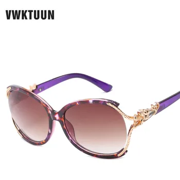 VWKTUUN Пеперуда Слънчеви Очила за Жени За Луксозни Големи Защита От Слънцето Очила Дамски слънчеви Очила Ретро Óculos Марка Дизайнерски Обувки Нюанси на Злато
